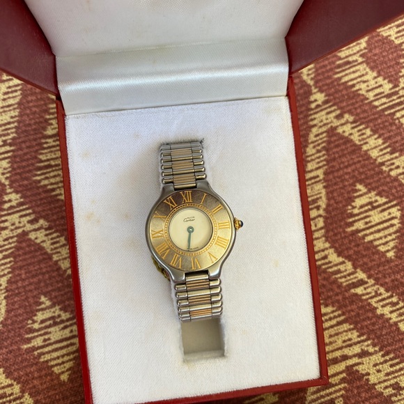 Cartier Watch  Must 21 27mm Women's Cream X Silver - Picture 4 of 9